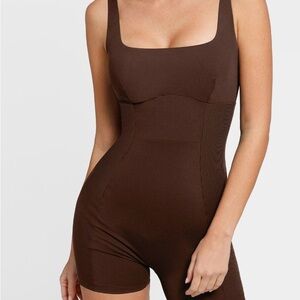 Shapewear square neck romper